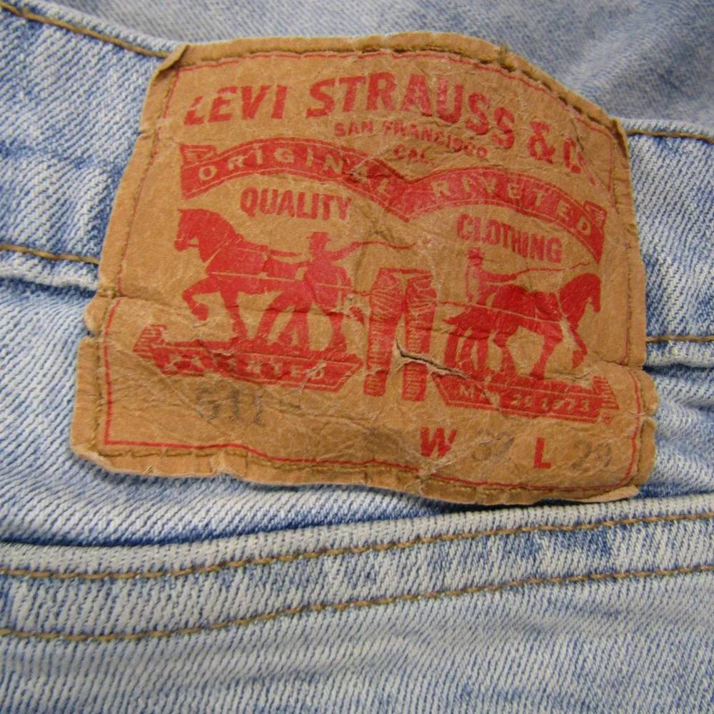 Levi's 511 Slim Fit Jeans Mens 32x29 Light Wash Blue Denim 04511-1432